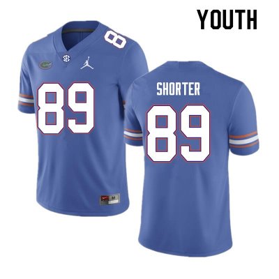 Youth Florida Gators #89 Justin Shorter NCAA Nike Royal Authentic Stitched College Football Jersey HDZ6862SG